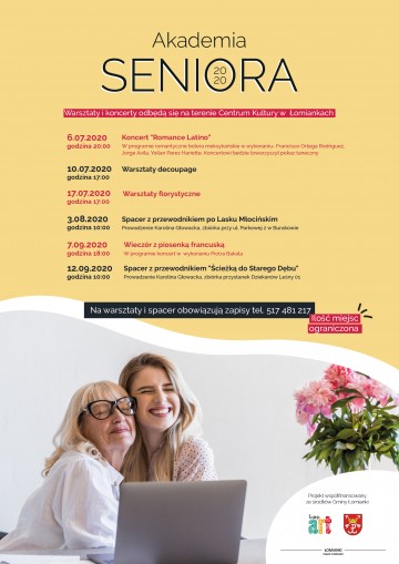 Akademia Seniora 2020 na lato - nowy harmonogram 
